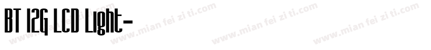 BT 12G LCD Light字体转换
